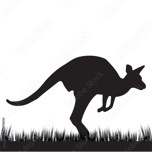 Silhouette of a KANGARO Jumping
