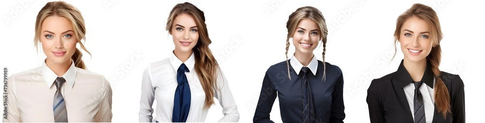 smiling business woman isolated on a transparent PNG background, white background , Generative Ai smiling business woman isolated on a transparent PNG background, white background , Generative Ai