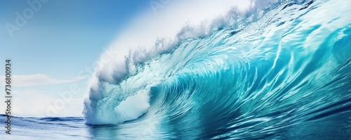 Clear blue ocean wave