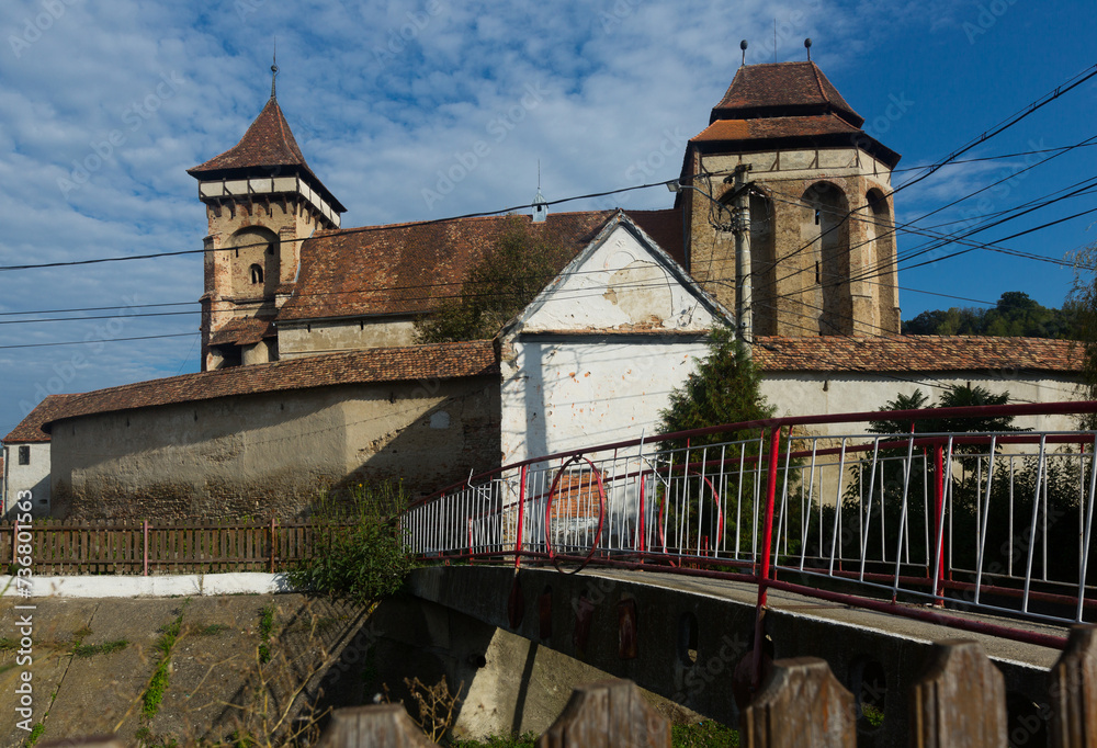 Fortified church in Valea Viilor village, Transylvania, Romania