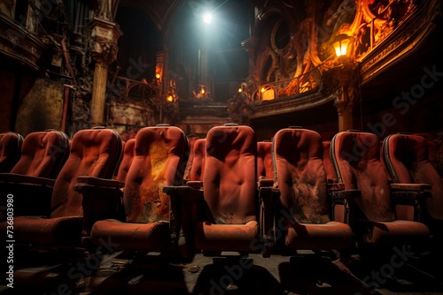 Cinema seats in an atmospheric setting