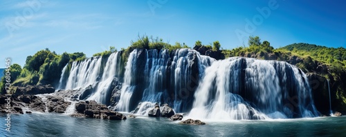 Beautiful panoramic waterfall