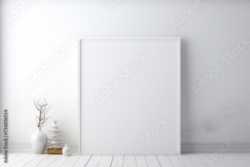 White wall with room for customized mock up content