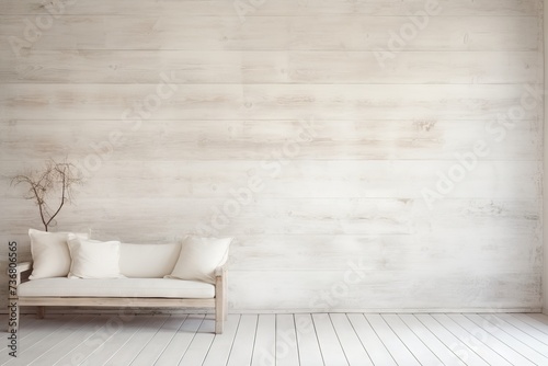 Whitewashed wooden wall for a relaxed space