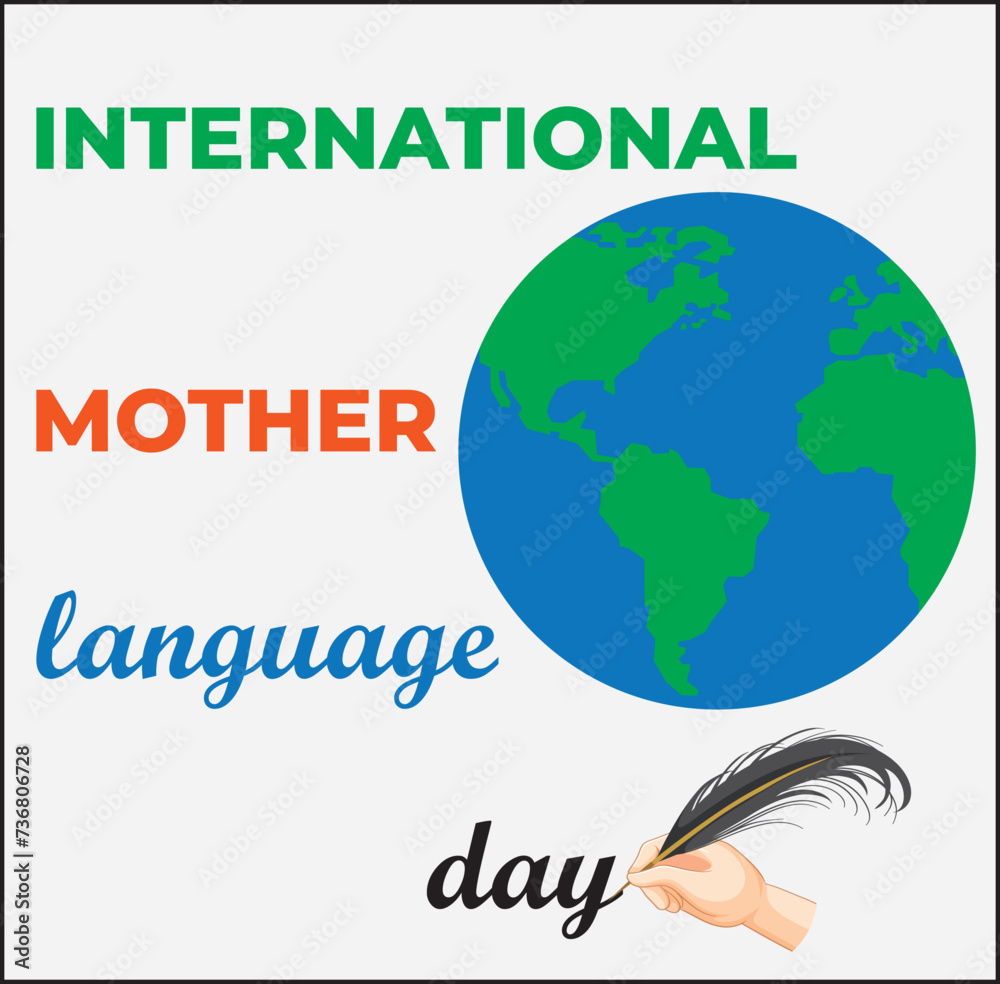 Fototapeta premium International Mother Languess Day Design