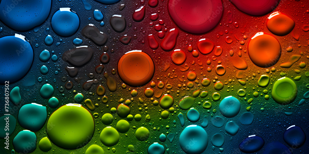 Vibrant Water Droplets on a Gradient Surface