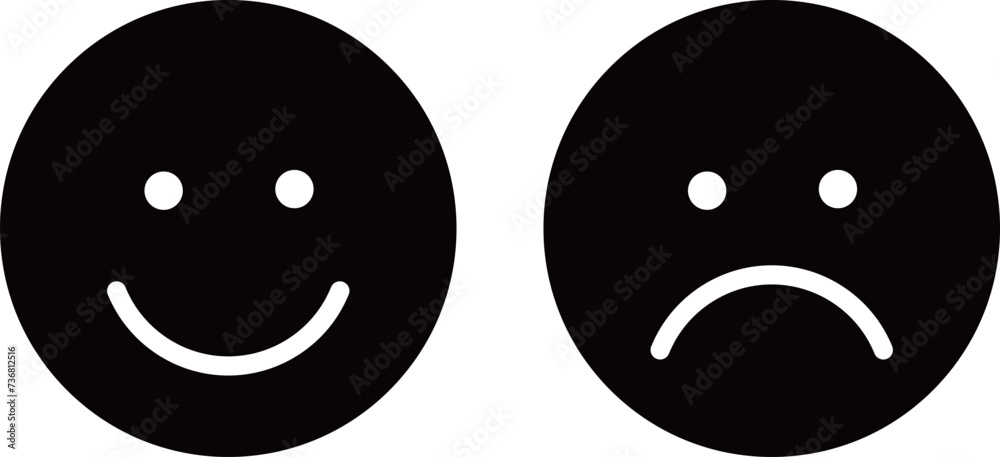 Fototapeta premium スマイル バッド アイコン