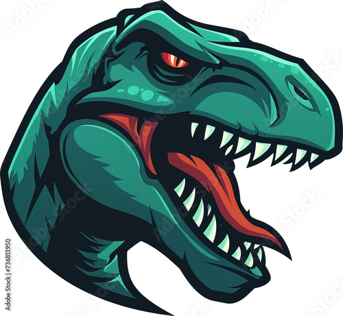 Vector dinosaur icon, dinosaur icon, dinosaur head, vector, isolated on transparent background. PNG © Tran