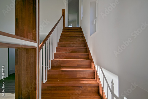 A beautiful staircase that is sturdy and has a long-lasting shine