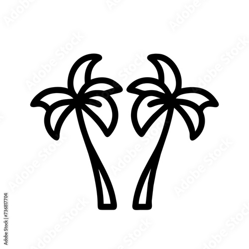 Summer Palms, Tropical palm tree silhouette, vacation and travel, palm trees,