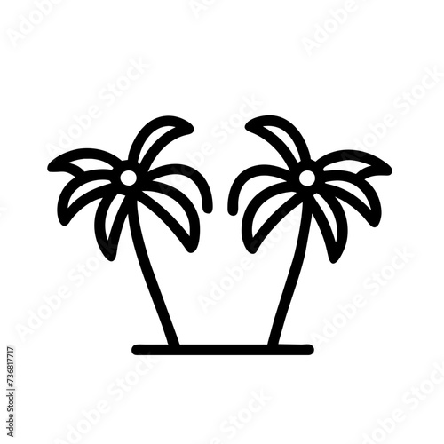Summer Palms, Tropical palm tree silhouette, vacation and travel, palm trees,