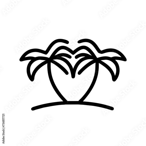 Summer Palms, Tropical palm tree silhouette, vacation and travel, palm trees,