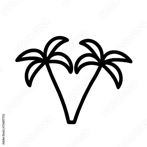 Summer Palms, Tropical palm tree silhouette, vacation and travel, palm trees,