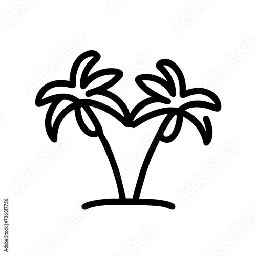 Summer Palms, Tropical palm tree silhouette, vacation and travel, palm trees,