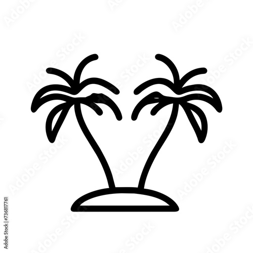 Summer Palms, Tropical palm tree silhouette, vacation and travel, palm trees,