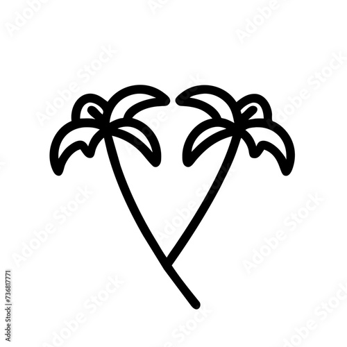 Summer Palms, Tropical palm tree silhouette, vacation and travel, palm trees,