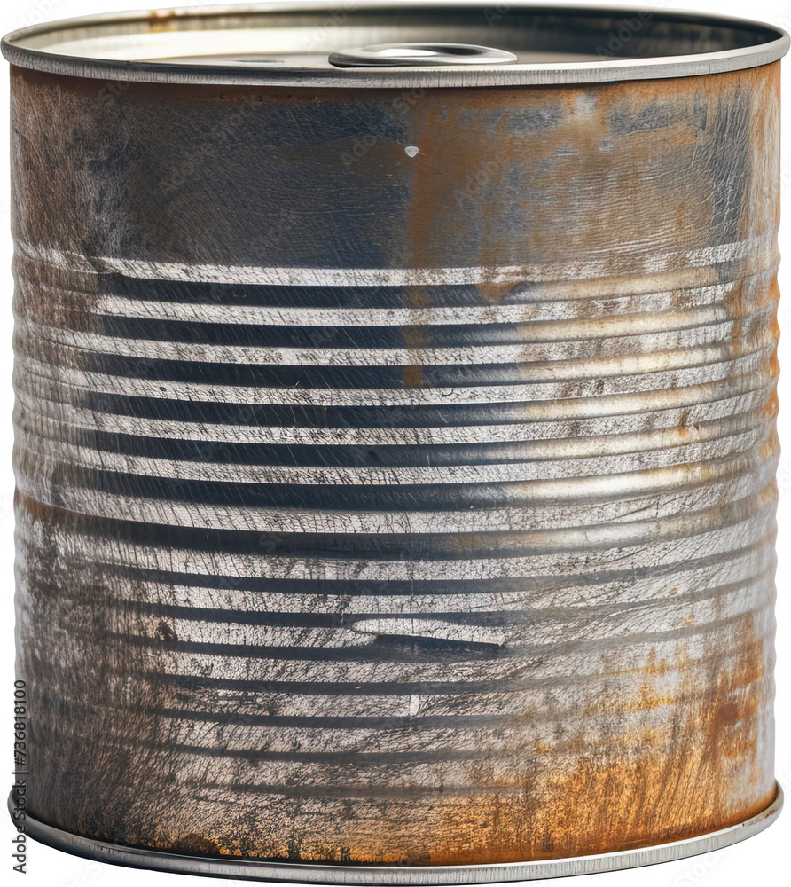 Fotografie Empty tin can isolated on transparent background png