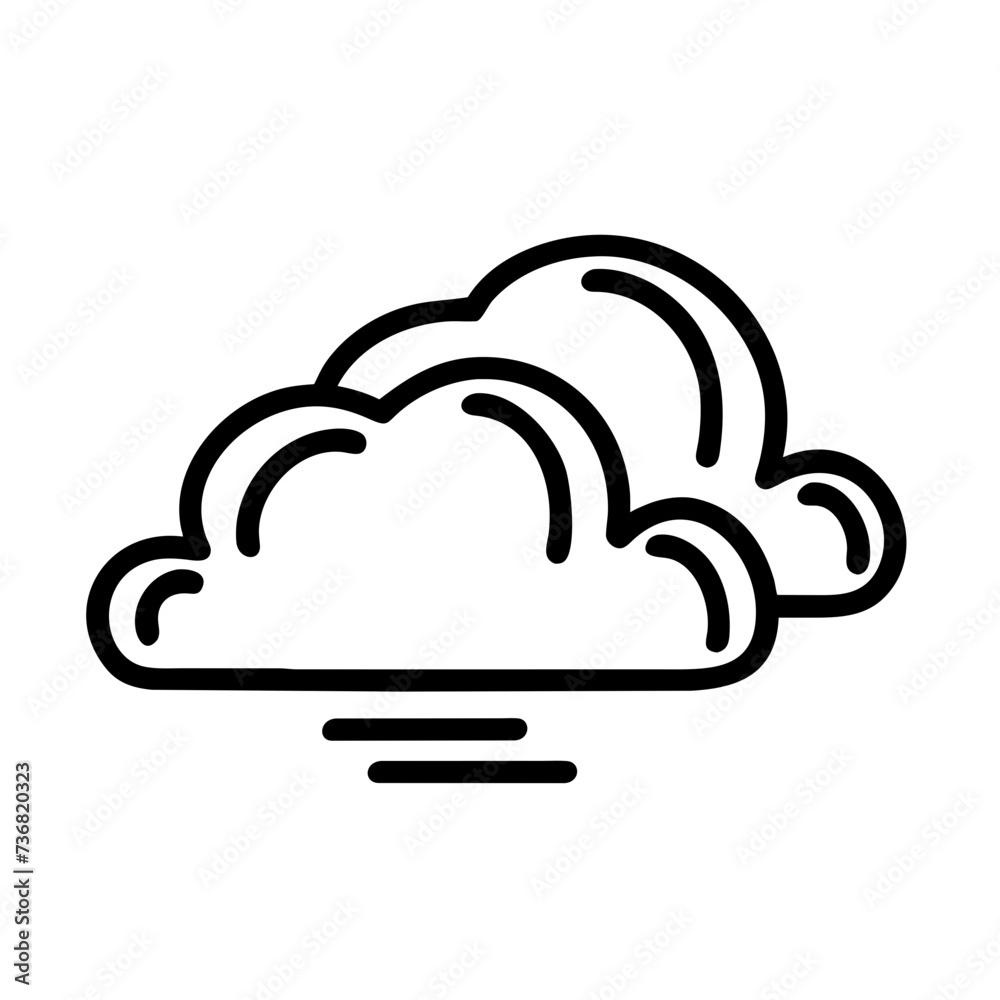 Weather line icon, cloud icon. Simple flat outline sign for web, forecast app. Weather line icon, cloud icon. Simple flat outline sign for web, forecast app.