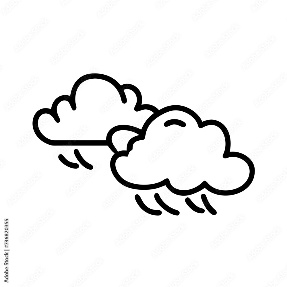 Weather line icon, cloud icon. Simple flat outline sign for web, forecast app. Weather line icon, cloud icon. Simple flat outline sign for web, forecast app.