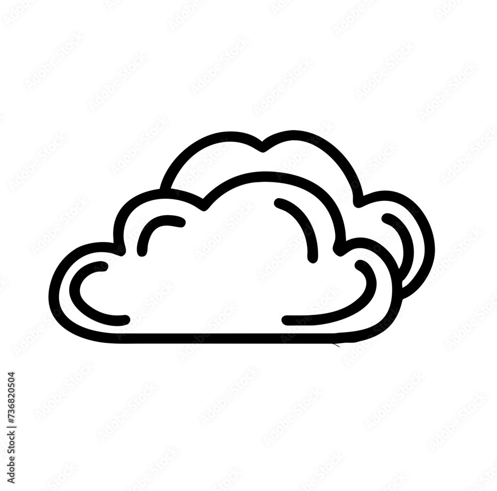 Weather line icon, cloud icon. Simple flat outline sign for web, forecast app. Weather line icon, cloud icon. Simple flat outline sign for web, forecast app.
