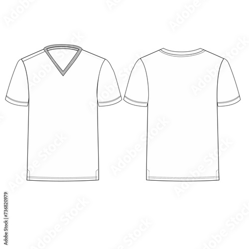  v neck t shirt cotes design