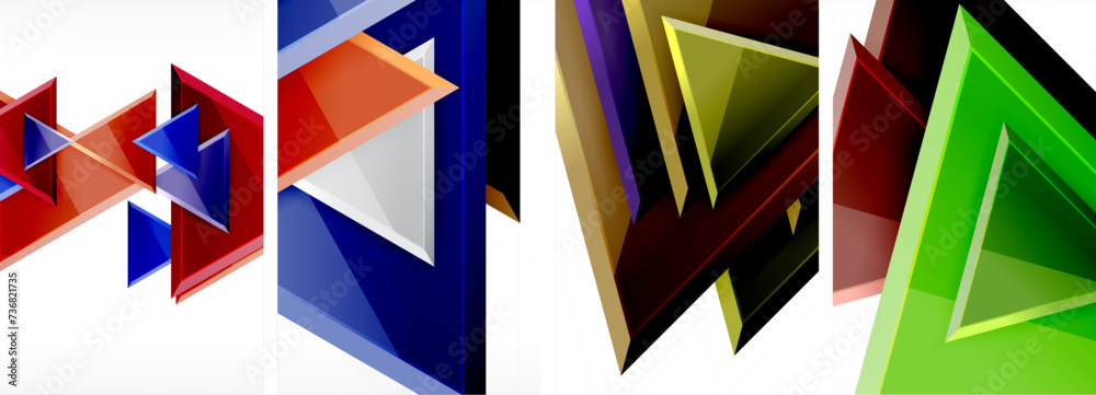 Triangle composition poster background set for wallpaper, business card, cover, poster, banner, brochure, header, website Triangle composition poster background set for wallpaper, business card, cover, poster, banner, brochure, header, website