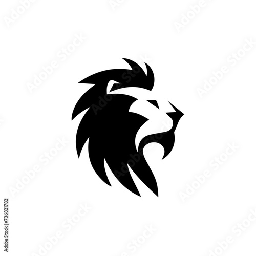 Logo design with the shape of a lion head © Dhirgham