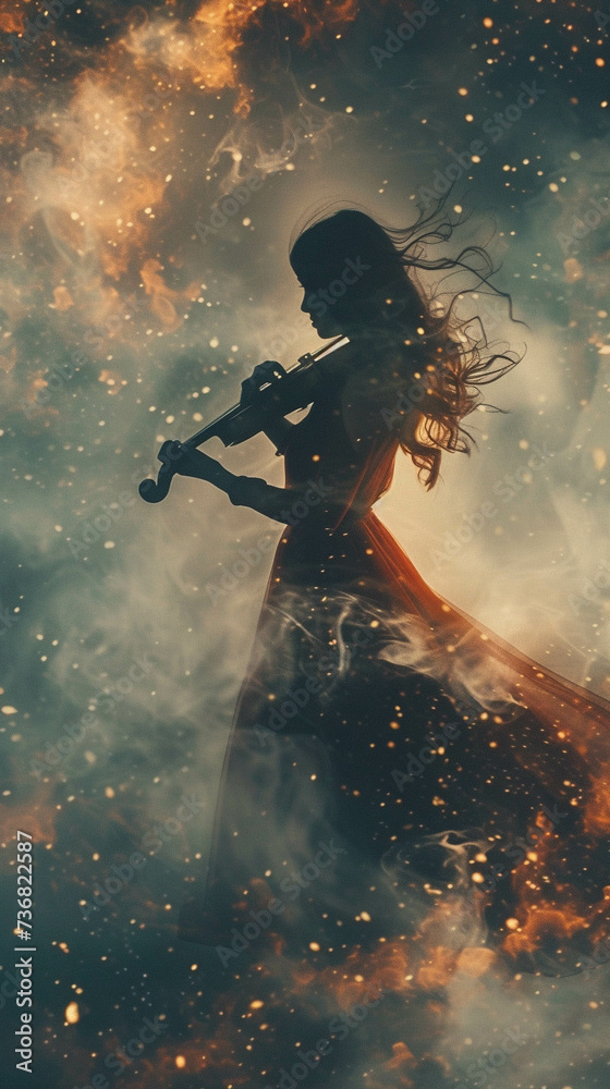 Naklejka premium A hauntingly beautiful melody that resonates through the air with a frequency known to ignite emotions