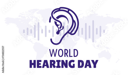 World Hearing day vector background.