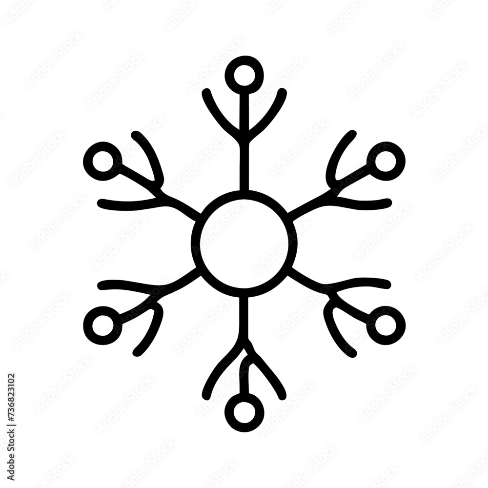 Fototapeta premium Christmas snowflakes, snowflake, snowflakes, snowflake icon, snowflake vector 