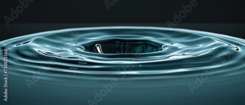 a close up of a water drop with a black back ground and a black back ground with a black back ground. photo