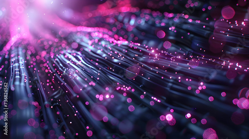 binary code streaming through fiber optic cables © wonderisland