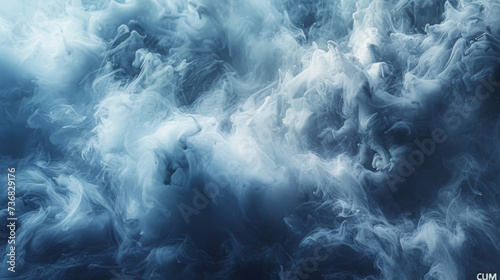 Abstract textures in shades of grey and blue reminiscent of stormy cloudy skies and billowing smoke. photo