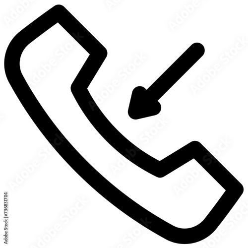 call incoming vector outlin icon