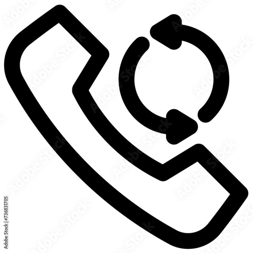 call back vector outlin icon