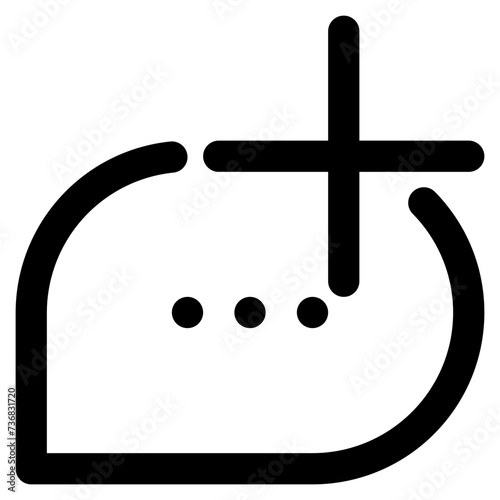 add message vector outlin icon