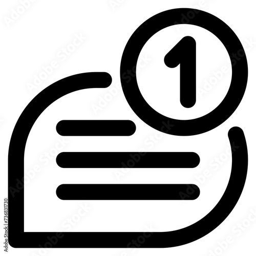 incoming message vector outlin icon