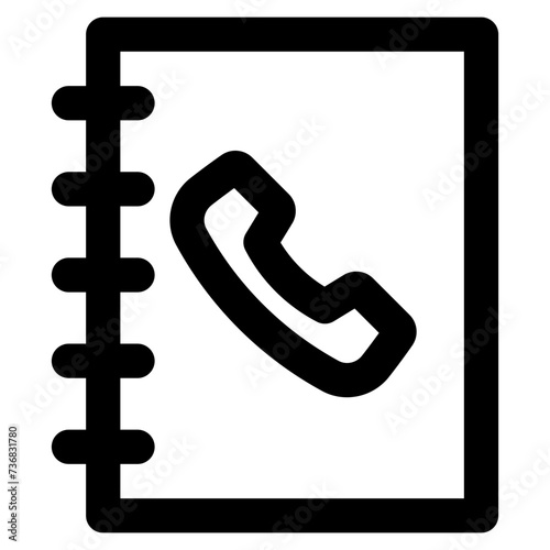 phone book vector outlin icon