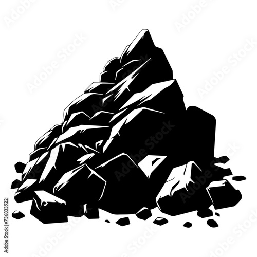 Huge of rocks vector