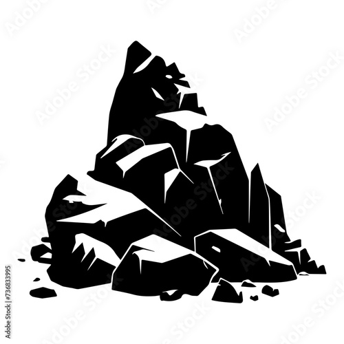Huge of rocks vector