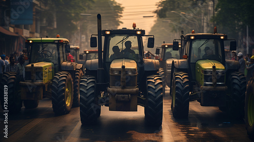 Farmers strike in city. © Ashley