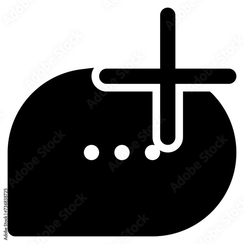add message vector glyph icon