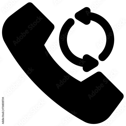call back vector glyph icon