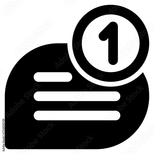 incoming message vector glyph icon