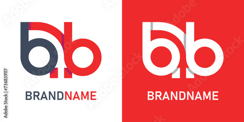 vector letter bb  logo design photo