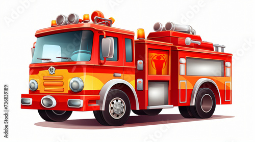 Fire truck Cartoon character