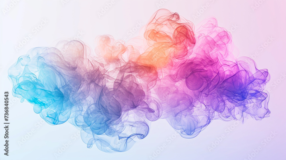 An abstract composition of interconnected thought bubbles forming a minimalist cloud