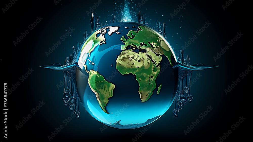 World Water Day background, concept of global warming and climate change World Water Day background, concept of global warming and climate change