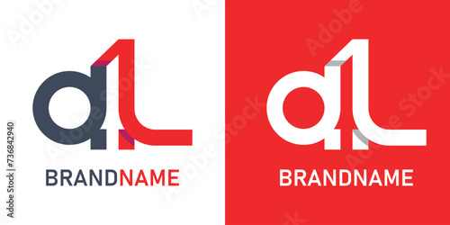 Letter al logo design template
