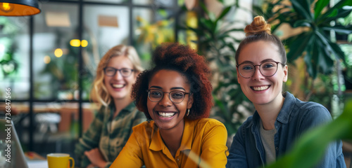 Group, boardroom and business portrait in an office for collaboration, teamwork and sustainability. Confident, empowerment and diverse staff sitting together for meeting and leadership in workplace